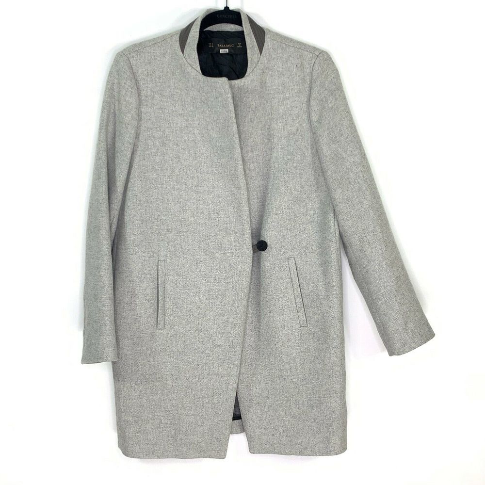 Zara Basic Duffle Coat modern sleek Wool Blend